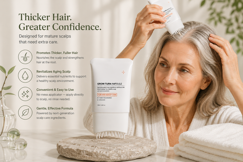 Korean Exosome Hair Growth Serum & Scalp Massager